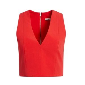 Alice + Olivia Alita V-Neck Crop Top